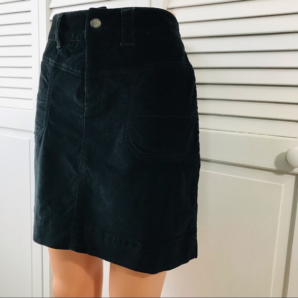 ATHLETA Black Washed Velvet Skirt Size 6 - Picture 2 of 7